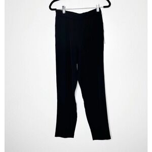 NWT Six/fifty Pleated Ankle Trousers Pants Elastic Waist Womens Black Size Small